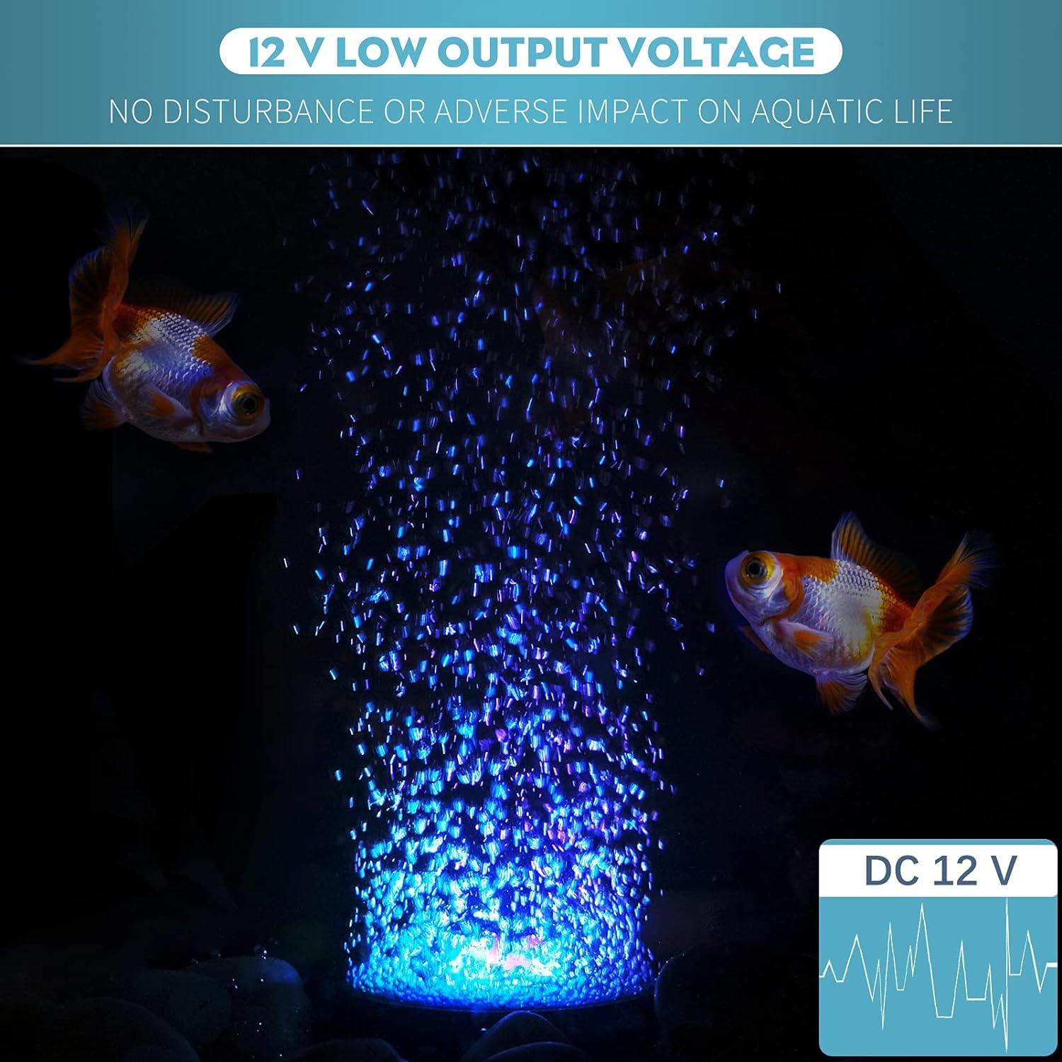 Aquarium Air Pump Pawfly LED Bubble Color-Changing