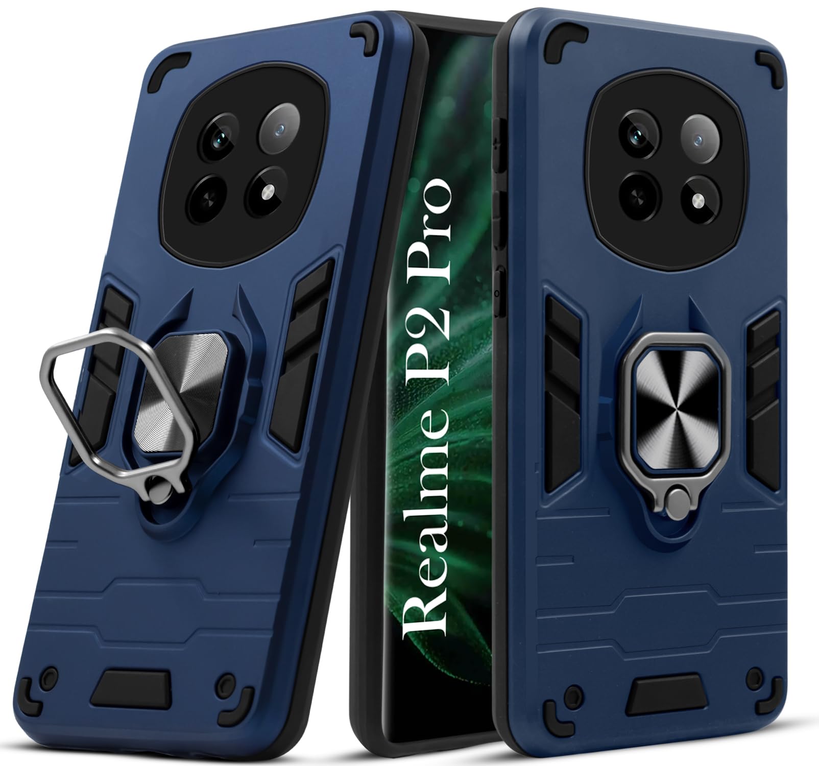 Jkobi Back Cover Case for Realme P2 Pro (Shockproof Polycarbonate Dual Layer Hybrid Armor)