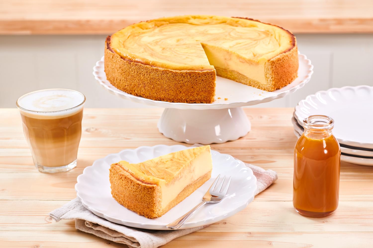Dr. Oetker Käse Kuchen,8 x 570 g, Backmischung für Käsekuchen, einfaches & gelingsicheres Backen, Backmischung für Teig und Belag für einen Käsekuchen, vegetarisch