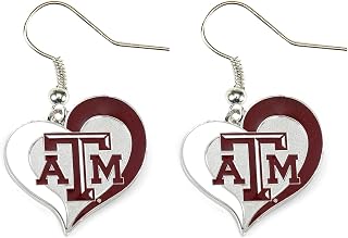 aminco NCAA womens Swirl Heart Earrings