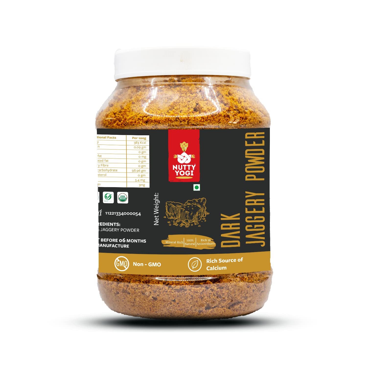 Nutty Yogi Dark Jaggery Powder 2kg (Pack of 1) | Low GI, High in Nutrients, 100% Organic, Sweetener, Caramel Flavour, Tea, Original Gur, Gud (B0B4NHGKZW) Amazon Price History, Amazon Price Tracker