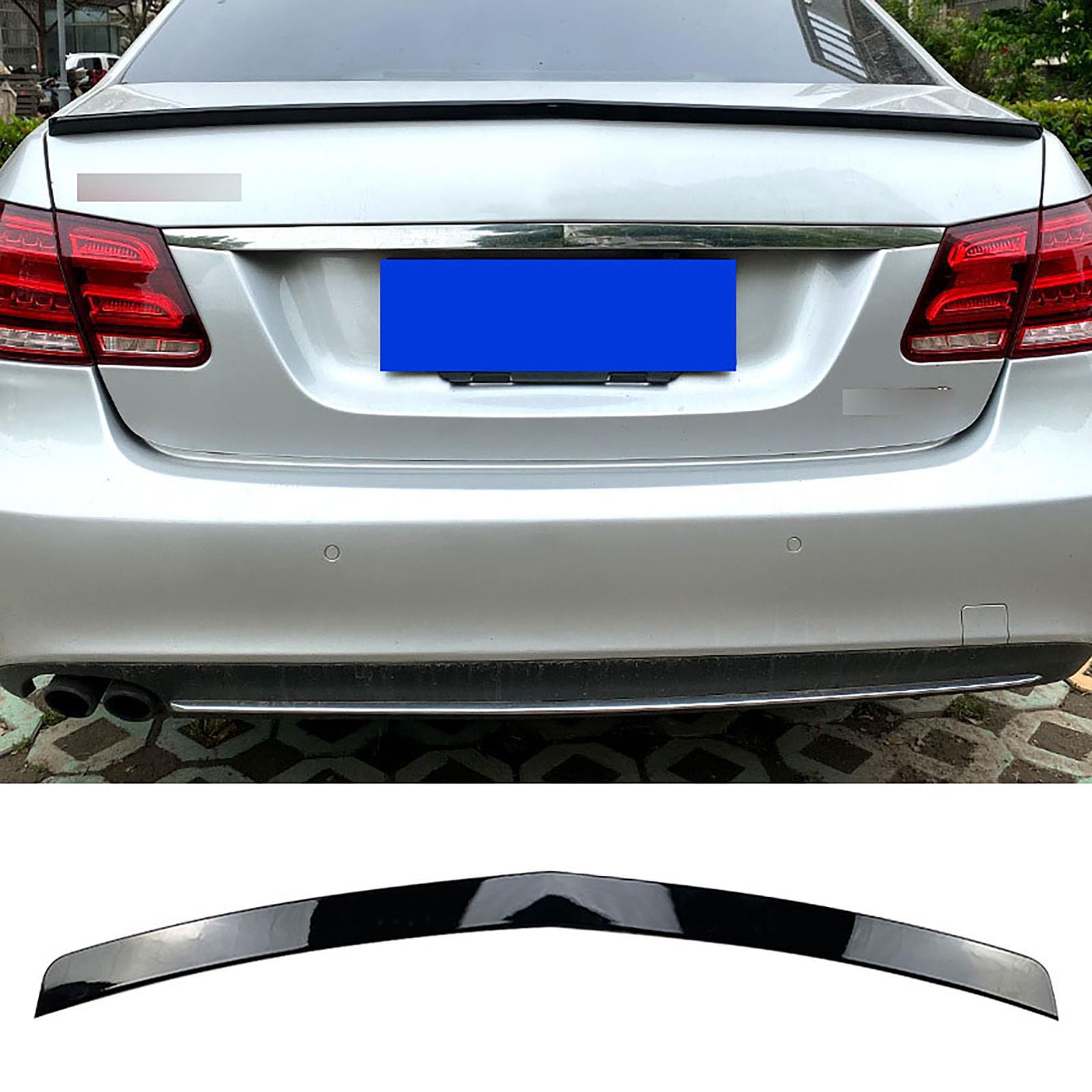 Tylny bagażnik górny spojler, warga ogon spojler, styl samochodu tuning zestaw karoserii, czarne akcesoria, do Benz E-Class Four Door W212 E200 E300 2010-2016
