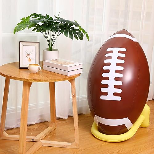 Miniatura 4 de Sanwuta Juego de fútbol inflable gigante gigante de 37 pulgadas con camiseta inflable, suministros de fiesta de fútbol para fiesta de cumpleaños,