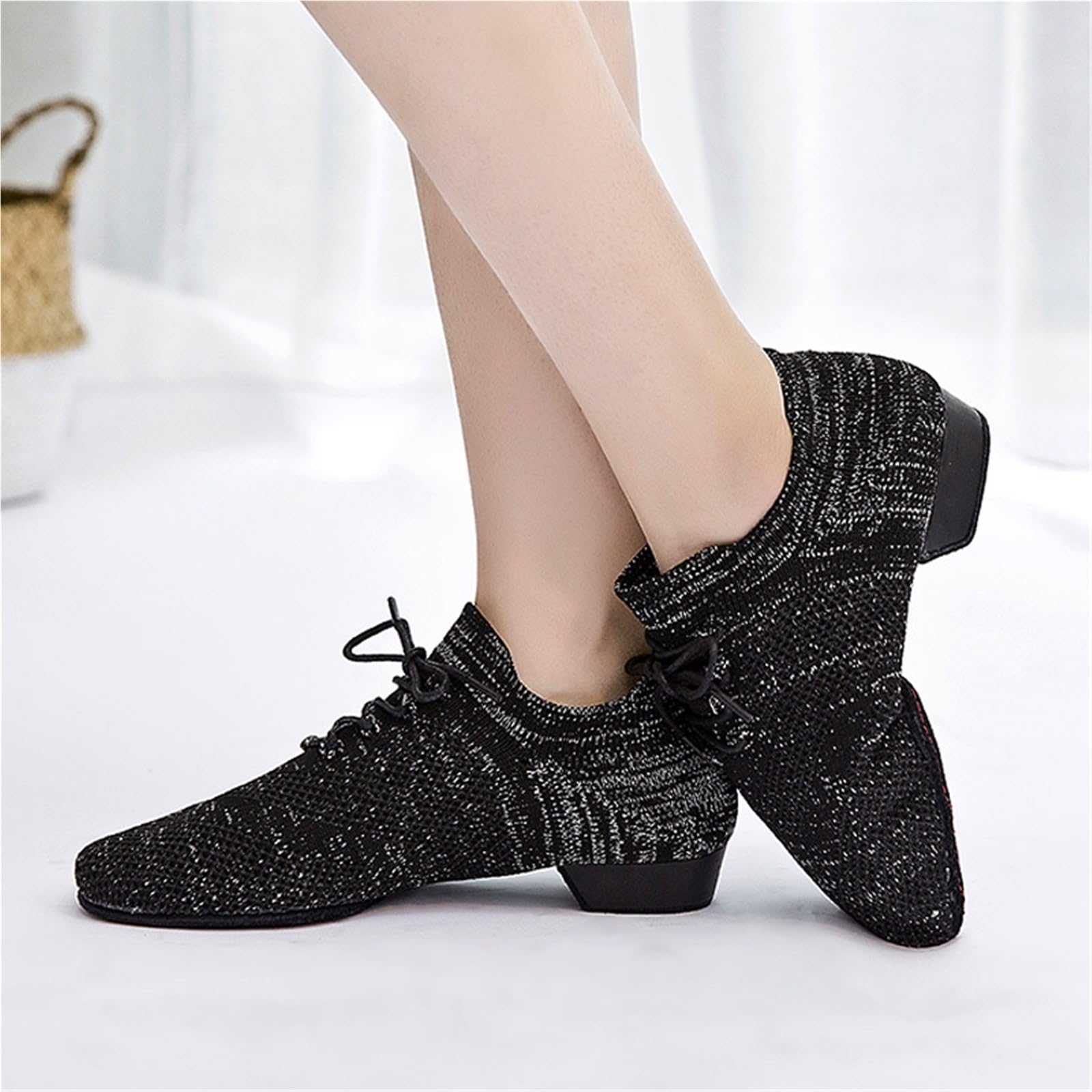Jazz Schuhe Mädchen Mesh Jazz Ballett Tanz Schuhe for Frauen Weiche Tanz Turnschuhe Schwarz Tan Sport Pointe Schuhe Yoga Jazz Tanz Schuhe for Frauen(Outdoor Khaki,35)
