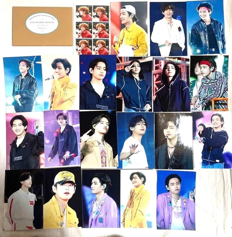 BTS V テテ ヌナビニム展示会 額縁＋アルバムトレカ LYS PERSONA NUNA V ヌナビニム テテ 展示会 フォトカード5枚セット ラキロド