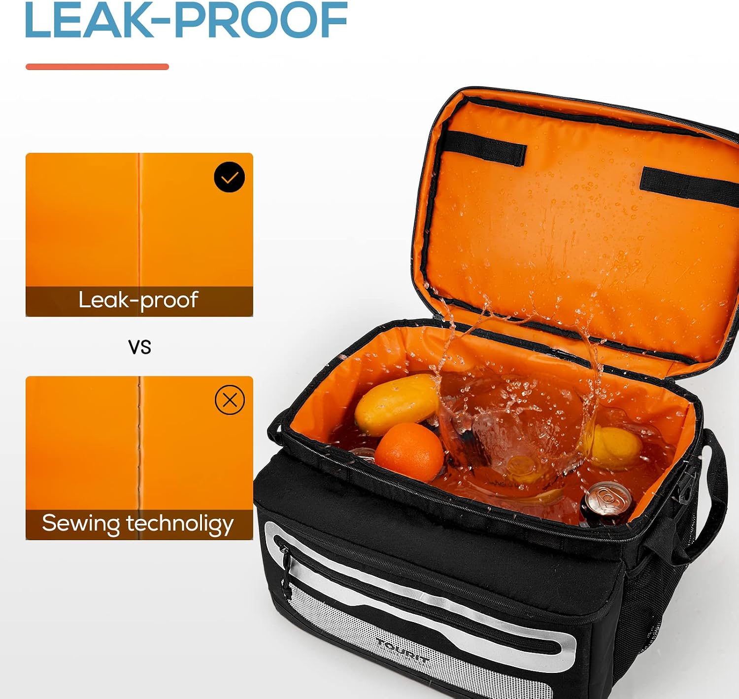 TOURIT Soft Cooler Bag 40/52 Can Large Collapsible Soft Sided Cooler 33/39 L Beach Portable Cooler Ice Chest Insulated for Picnic, Beach, Trip