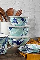 Vista 20 de Golden Rabbit Enamelware Appetizer Plates, 6 inch, Sea Glass, Set of 4