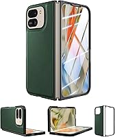 Vista 16 de Eastcoo Funda delgada de cuero para Pixel 9 Pro Fold (2024), [protector de pantalla integrado] soporte de carga inalámbrica, funda protectora