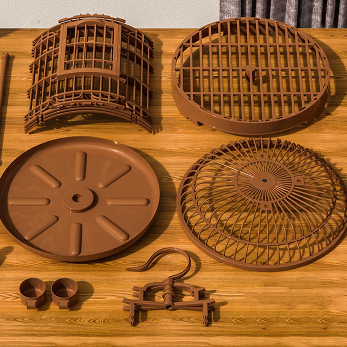 INOOMP Cage Da Per Uccelli Vintage Rotonda Portatile Per Pappagalli e Uccelli Esotici Per Ed Esterno Spaziosa e Resistente