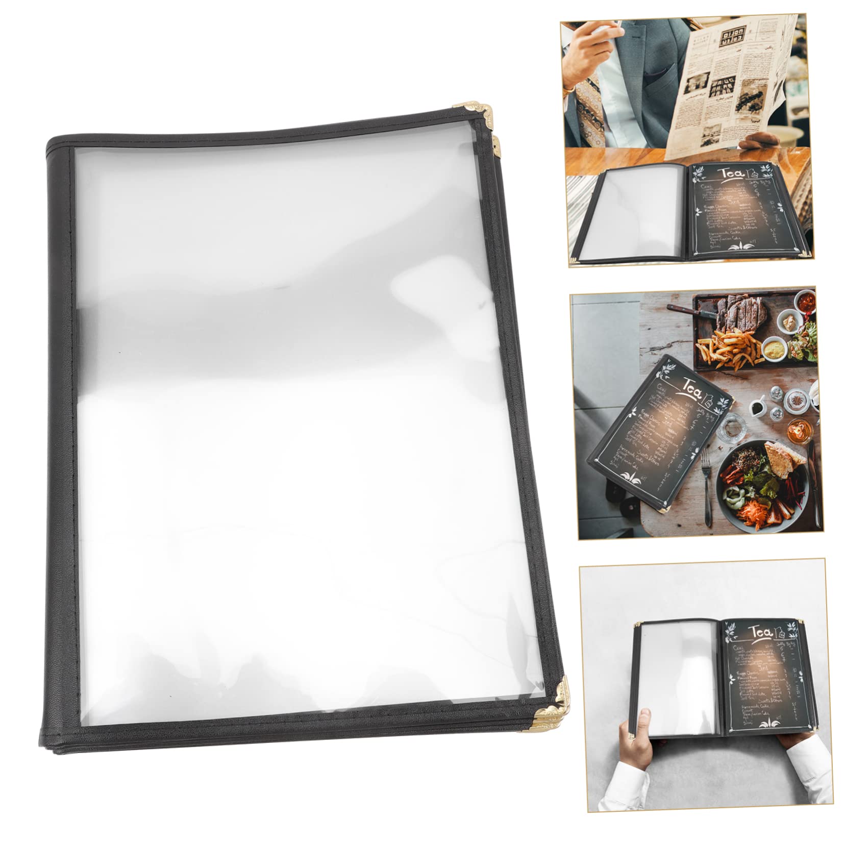 KICHOUSE Cookery List Menu Holder Restaurant Menu Covers Book Recipe Sheet Protector