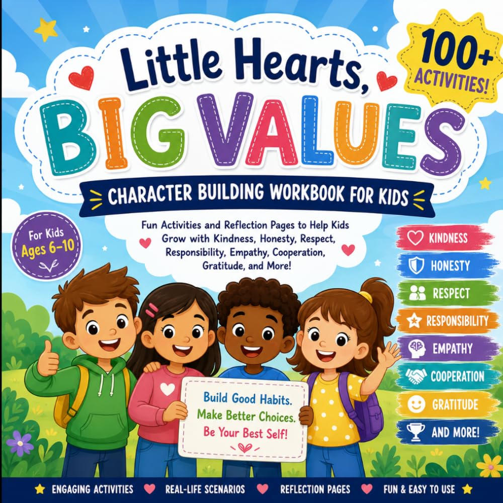 Character Building Workbook for Kids: Fun Activities and Reflection Pages to Teach Kindness, Honesty, Respect, Responsibility, Empathy, Cooperation, ... Big Values Coloring & Activity Series)
