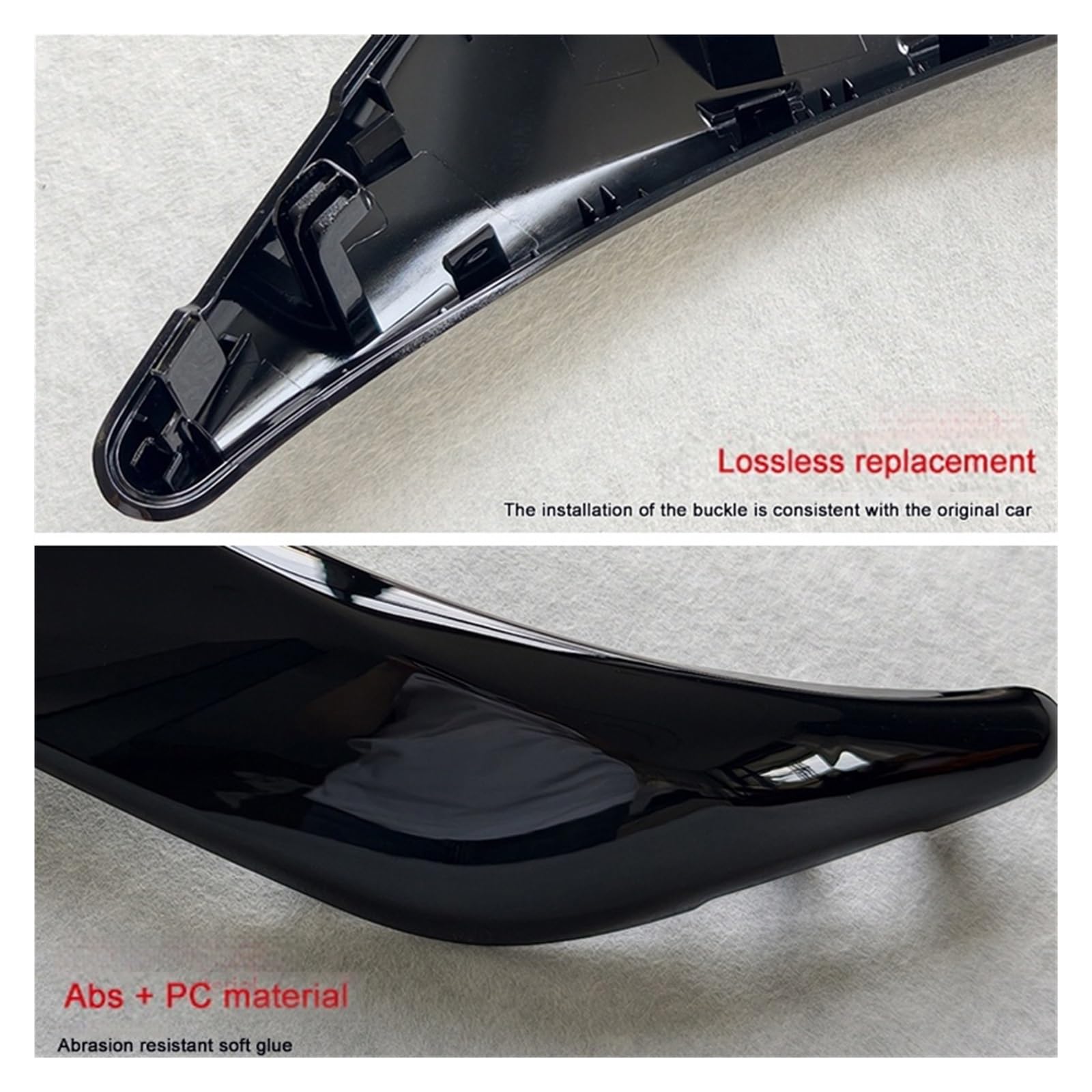 Türgriff Innen Für BMW 1 2 Serie F20 F21 F22 F23 2012-2016 Ersatz Türgriffverkleidung Glanzschwarze Faser Auto-Innenverkleidungsabdeckung(2PCS Set-Black)