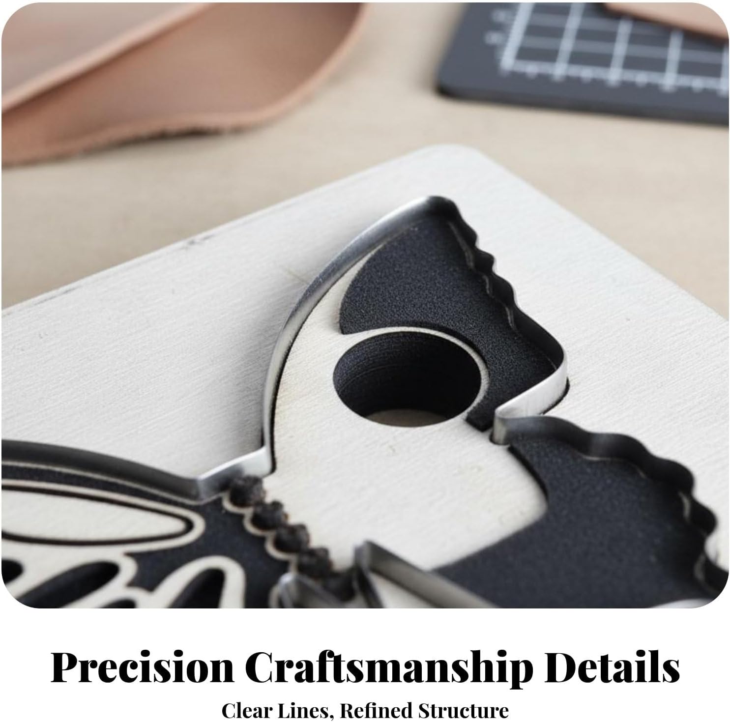Colaxi Butterfly Leather Cutting Die Die Cutting Knife Tool Portable Stencils Handcraft Punch Tool for Starter Tailor Home