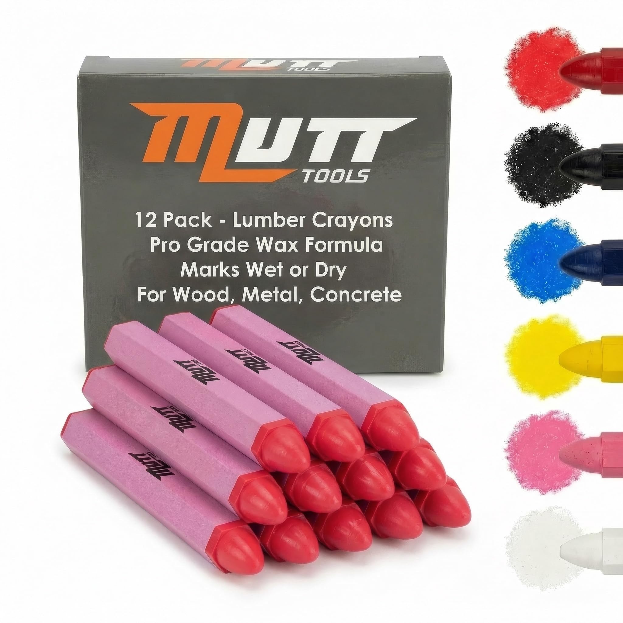 Mutt Tools Blue Lumber Crayons 12 Pack - Construction Crayon — Amazon image 9