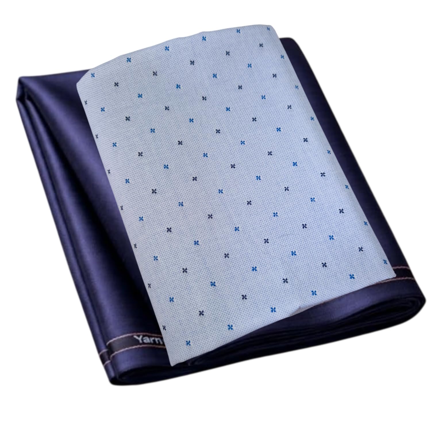 Men’s Unstitched Shirt & Trouser Fabric Combo – Magic Slub Printed Shirt & Polyester Textured Solid Pant Material | 2.25m Shirt + 1.2m Pant-image-34