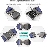 Vista 2 de Cinturón táctico JUKMO, cinturón de nailon para pistola militar de 1.5 pulgadas con hebilla de liberación rápida resistente