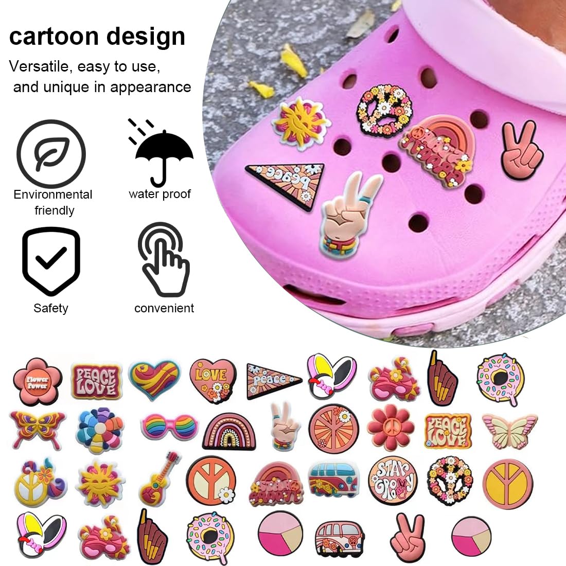 30 sztuk przypinek do butów Crocs dla dzieci z PCW do butów Charms Crocs naklejki charms dla dzieci, chodaki, bransoletki, małe dzieci, dziewczynki i chłopcy, Crocs Pins, Tworzywo sztuczne