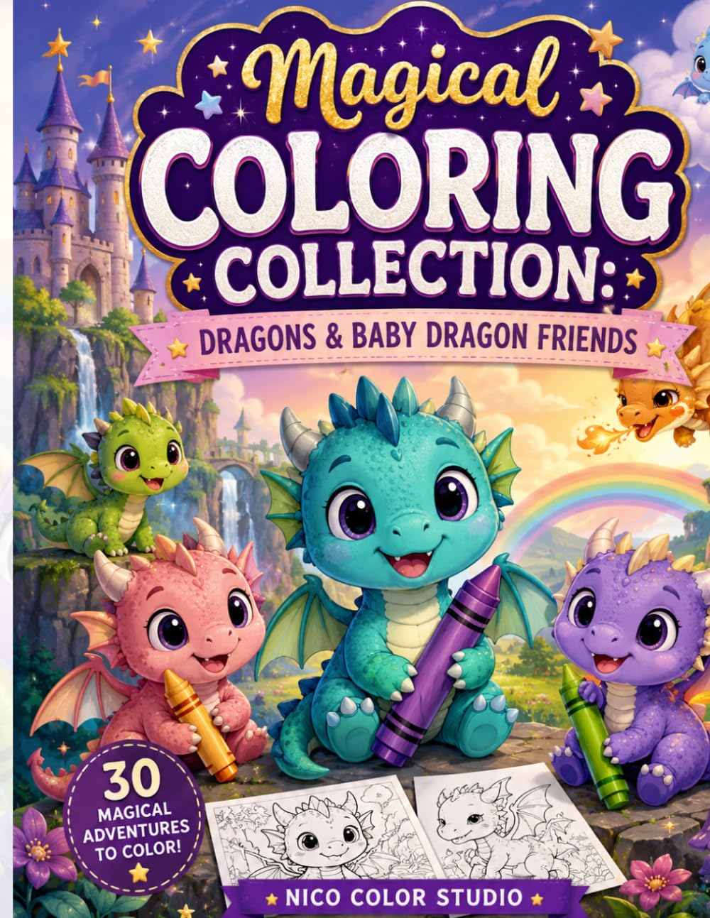 Magical Coloring Collection: Dragons & Baby Dragon Friends – Cute Baby Dragon Coloring Book for Kids Ages 3-8: Adorable Baby Dragons, Fun Magical ... Pages for Kids, Toddlers & Preschoolers