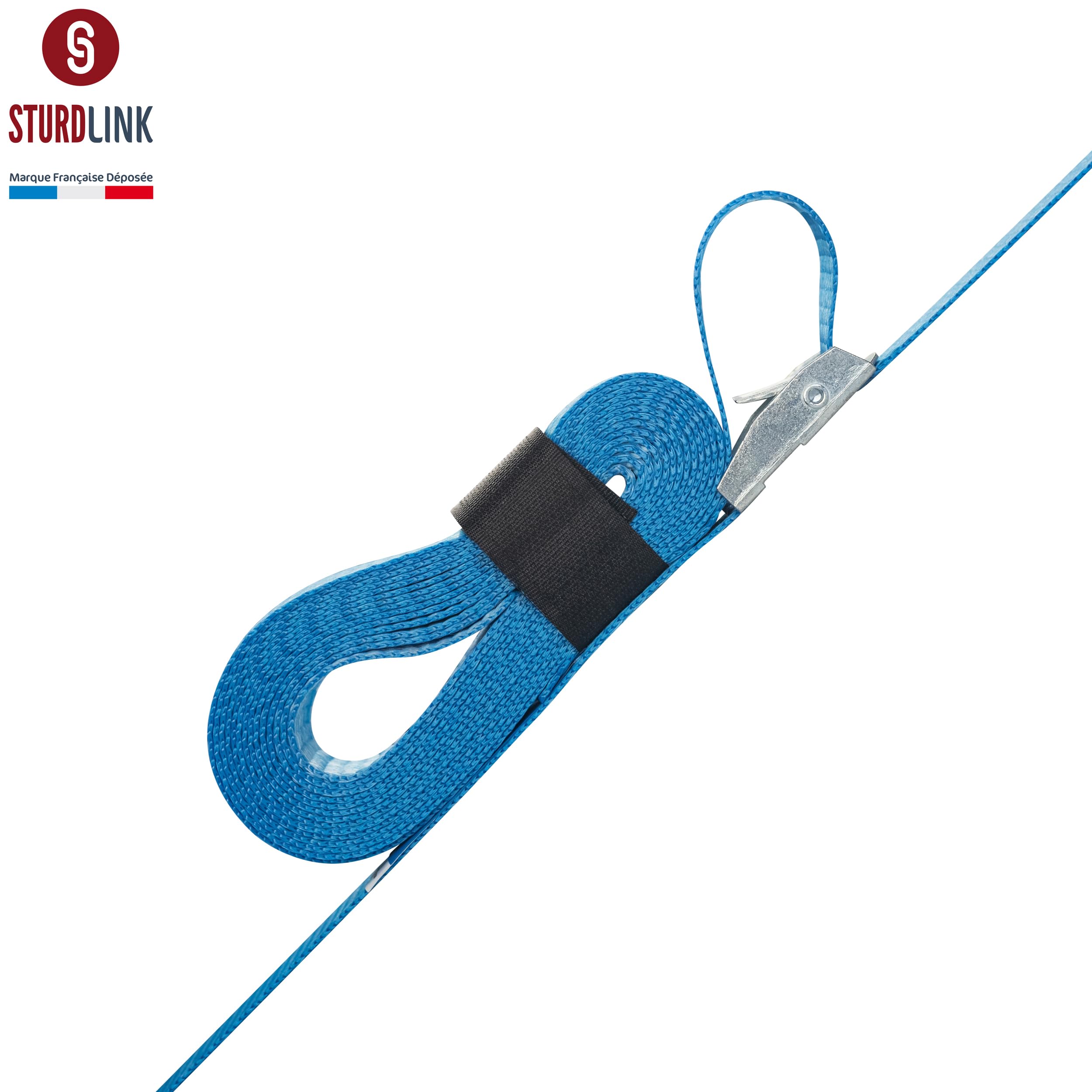 Sturdlink Set di 4 Piccole Cinghie di Fissaggio 25mm 250kg con Fibbia Metallo 5m, per Portapacchi Bici, Barre Portatutto, Bagagli Moto, Carrello, Canoa, Kayak, Surf, Portabici e Baule Auto, Rimorchi