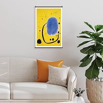 Amazon.co.jp: ジョアン・ミロ「黄色と青の抽象画」 モダンアート