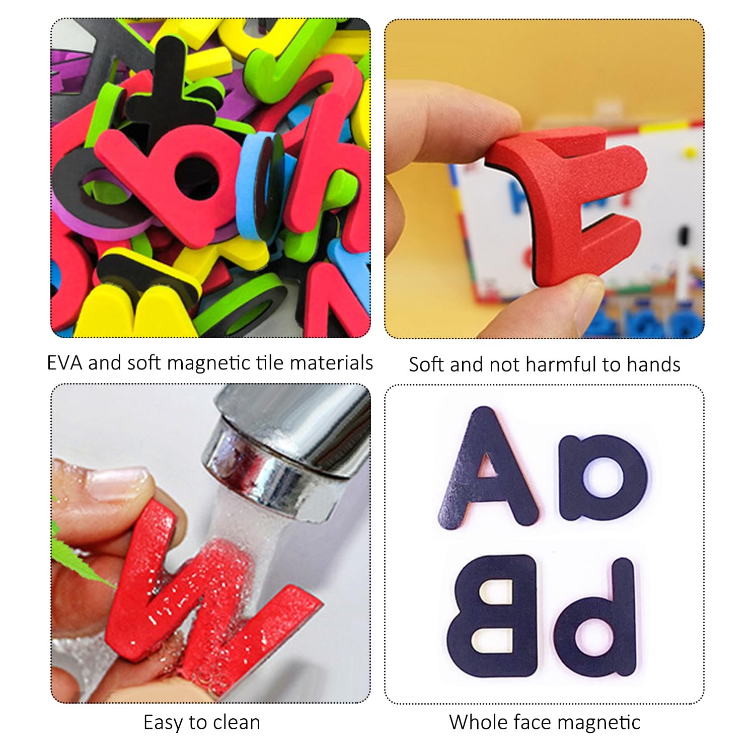 79 Piece Colorful Magnet Set - Alphabet & Number Magnets for Kids Educational Refrigerator Toys, Multicolored, multiple sizes - Image 3
