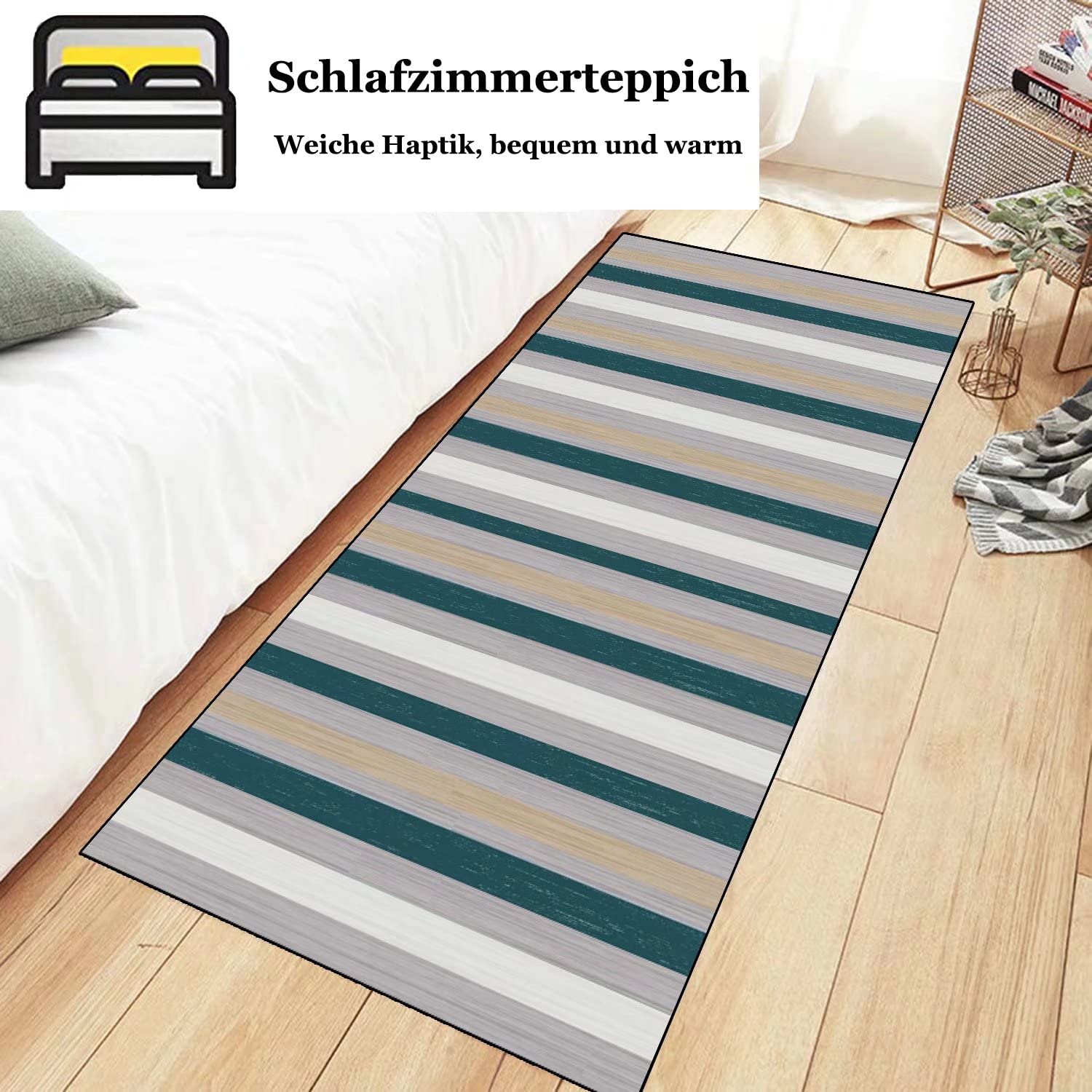 Tappeto Passatoia 80x200 Cm Lavabile Antiscivolo - Per Cucina, Ingresso, Soggiorno, Con Motivo Decorativo