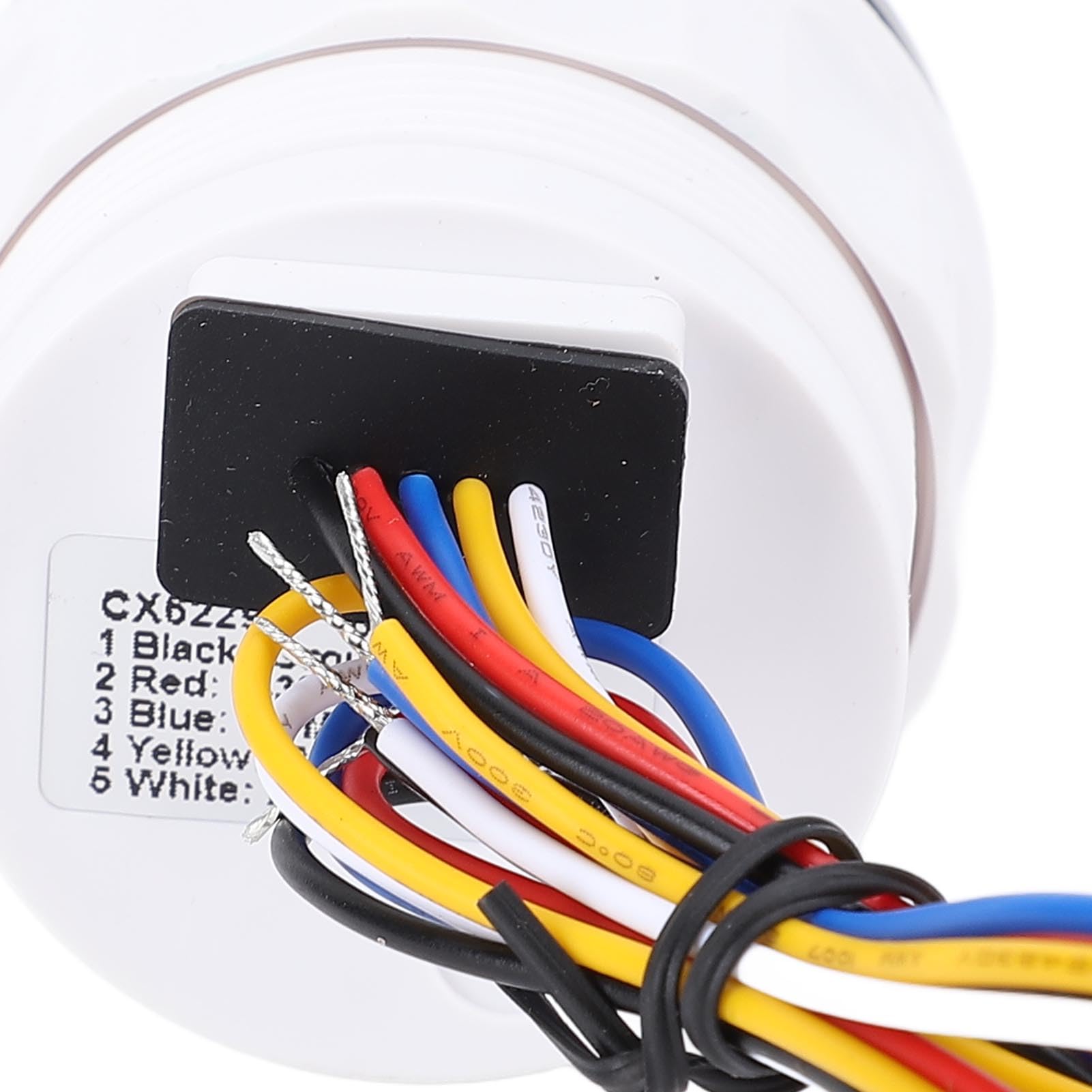 Tachymètre 52 mm 7 000 tr/min avec compteur horaire rétro-éclairage 7 couleurs DC 9 32 V Jauge de tr/min pour camion tracteur voiture RV bateau cadran noir couvercle argenté CX6229 (Black Dial Black