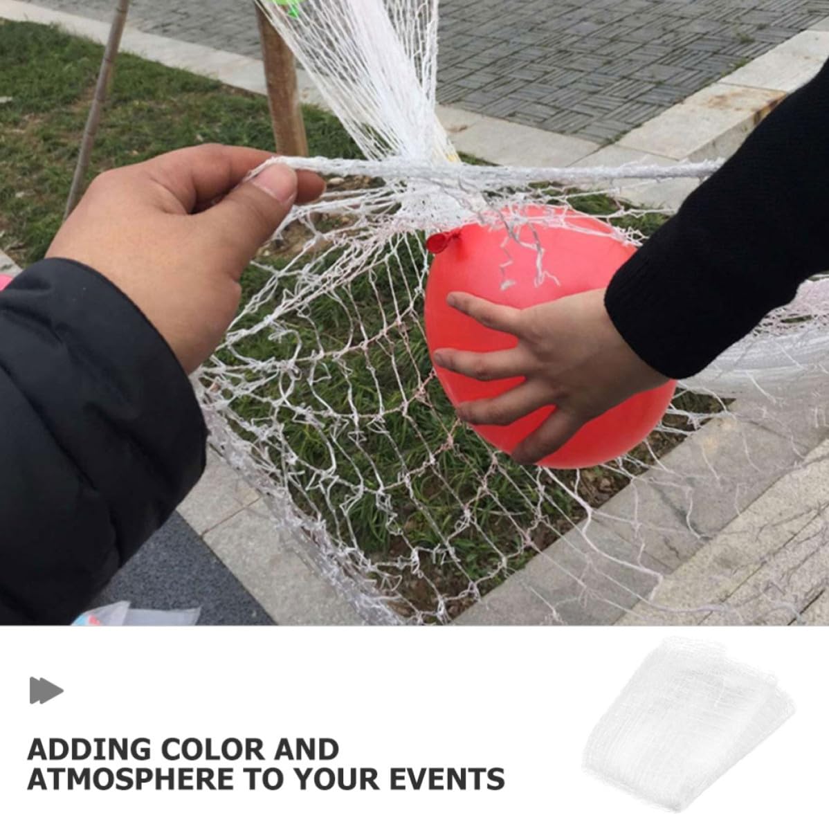 Ciieeo Großes Weißes Ballonnetz aus Kunststoff Wiederverwendbar und Bequem zu Bedienen für Kommerzielle Events und Partyfeiern Hält bis 1000 Ballons Sicher