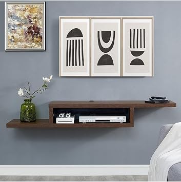 100 Cm Duvar Raf  Tv Sehpas  Tv  nitesi Dekoratif Duvar Raf  Kitapl k Ceviz