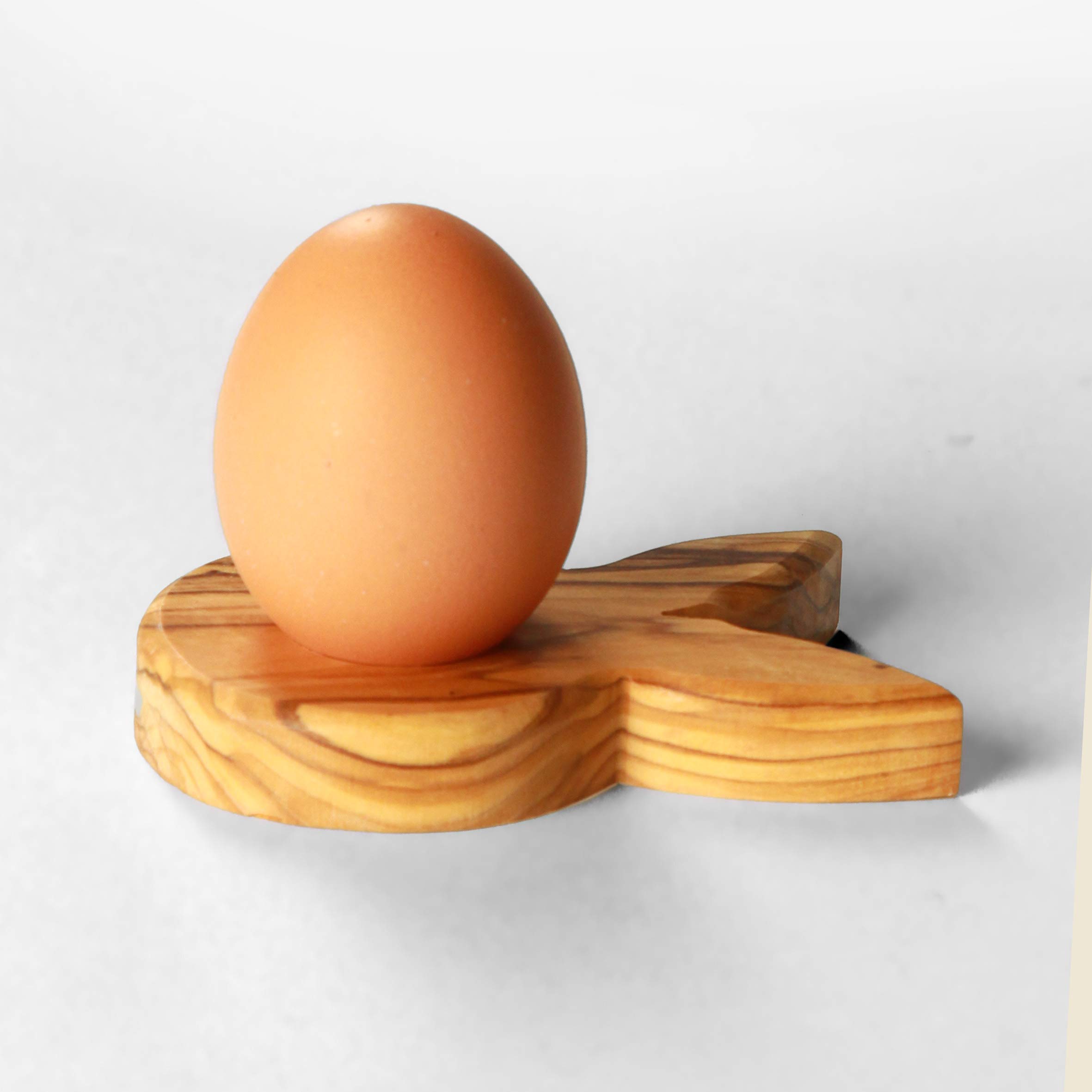 Decorazione Pasquale Kassis - Uovo Con Coniglio In Legno Di Ulivo, 7 Cm, Betlemme - Foto 5