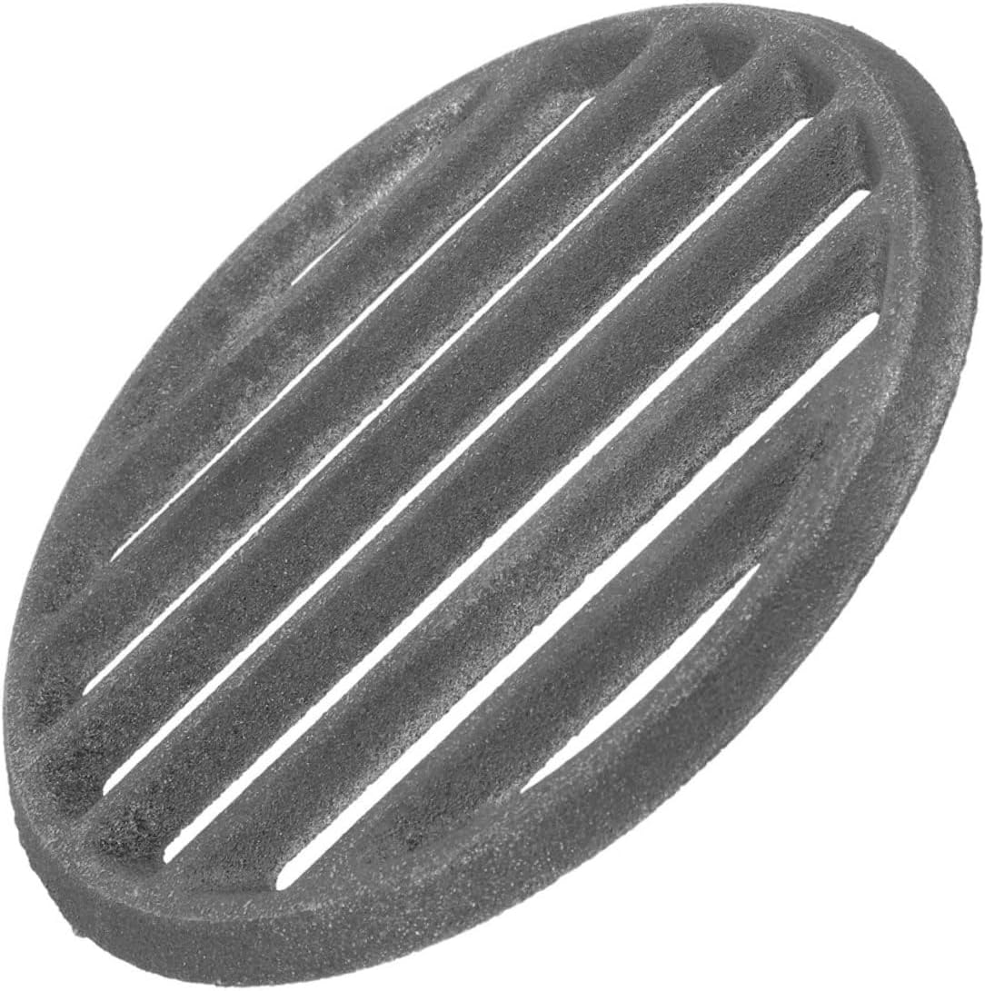 Heavy Duty Cast Iron Fireplace Grate Round Charcoal Cooking Grate for BBQ Outdoor Grilling and Efficient Heat Distribution Durable Replacement Part for Fire Pit