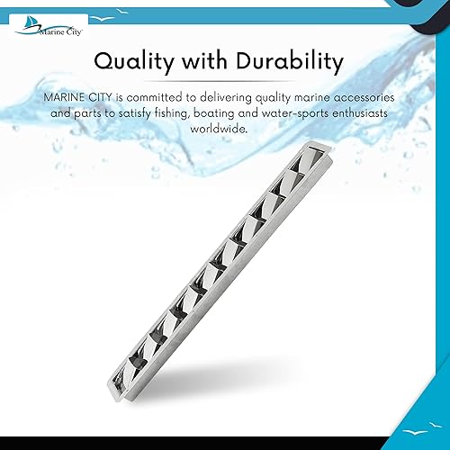 Miniatura 7 de MARINE CITY Rejilla de ventilación de acero inoxidable de grado 304 a prueba de óxido con 10 ranuras para barcos, marinos, yates, caravanas (20-34 x