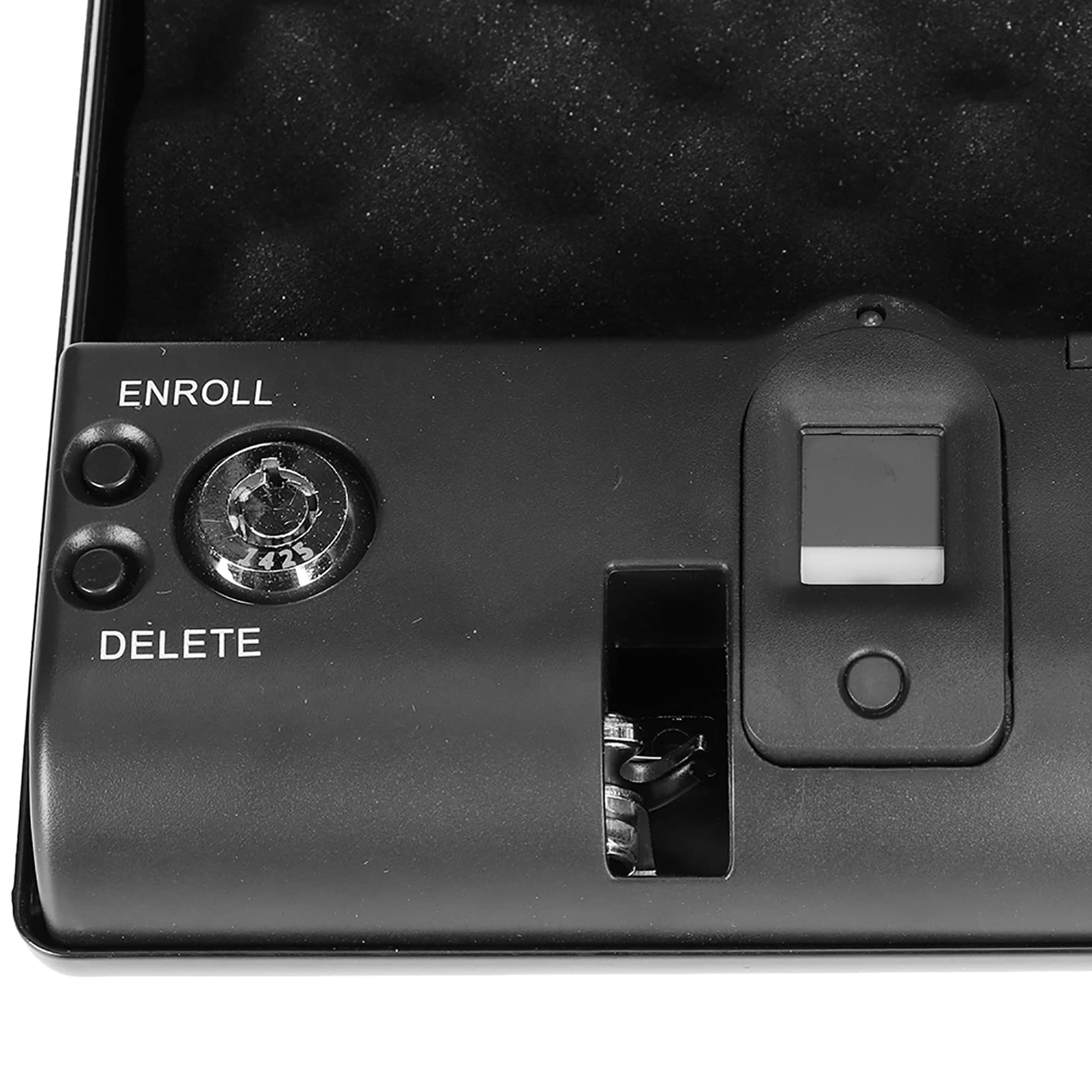 Biometrischer Fingerabdruck-Safe, Sicherheitsbox für Pistole, schnelles Entsperren des Fingerabdrucks, tragbarer Safe für Geld, Schmuck und Wertsachen - 2 Ersatzschlüssel 275 * 190 * 50 (mm)
