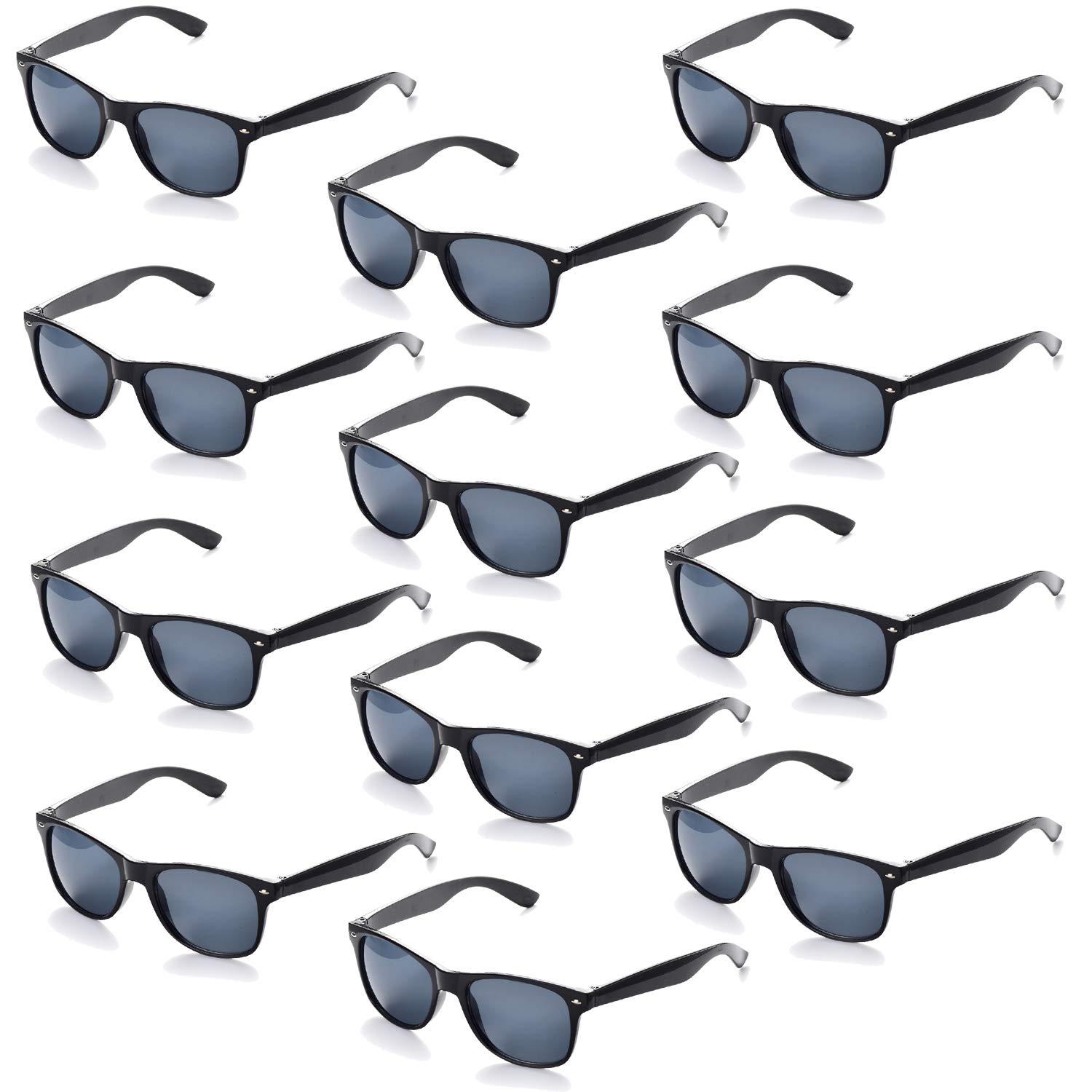 12 Pack Wholesale Neon Colors Unisex 80s Party Favors Sunglasses