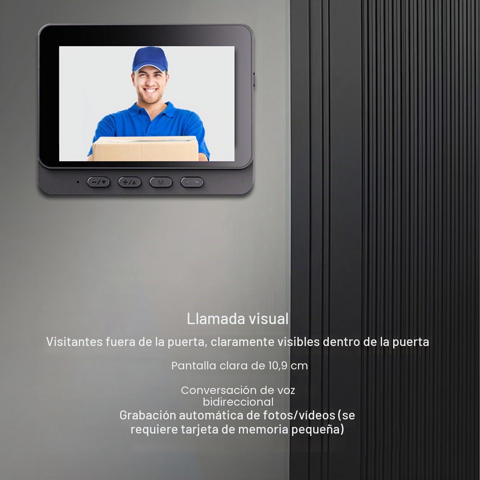 Asixxsix Cámara Timbre Inalámbrica, 8MP Smart WiFi Video Timbre con Monitor, WiFi Videoportero, Visión Nocturna, Videollamadas Remotas, Alimentación por Batería