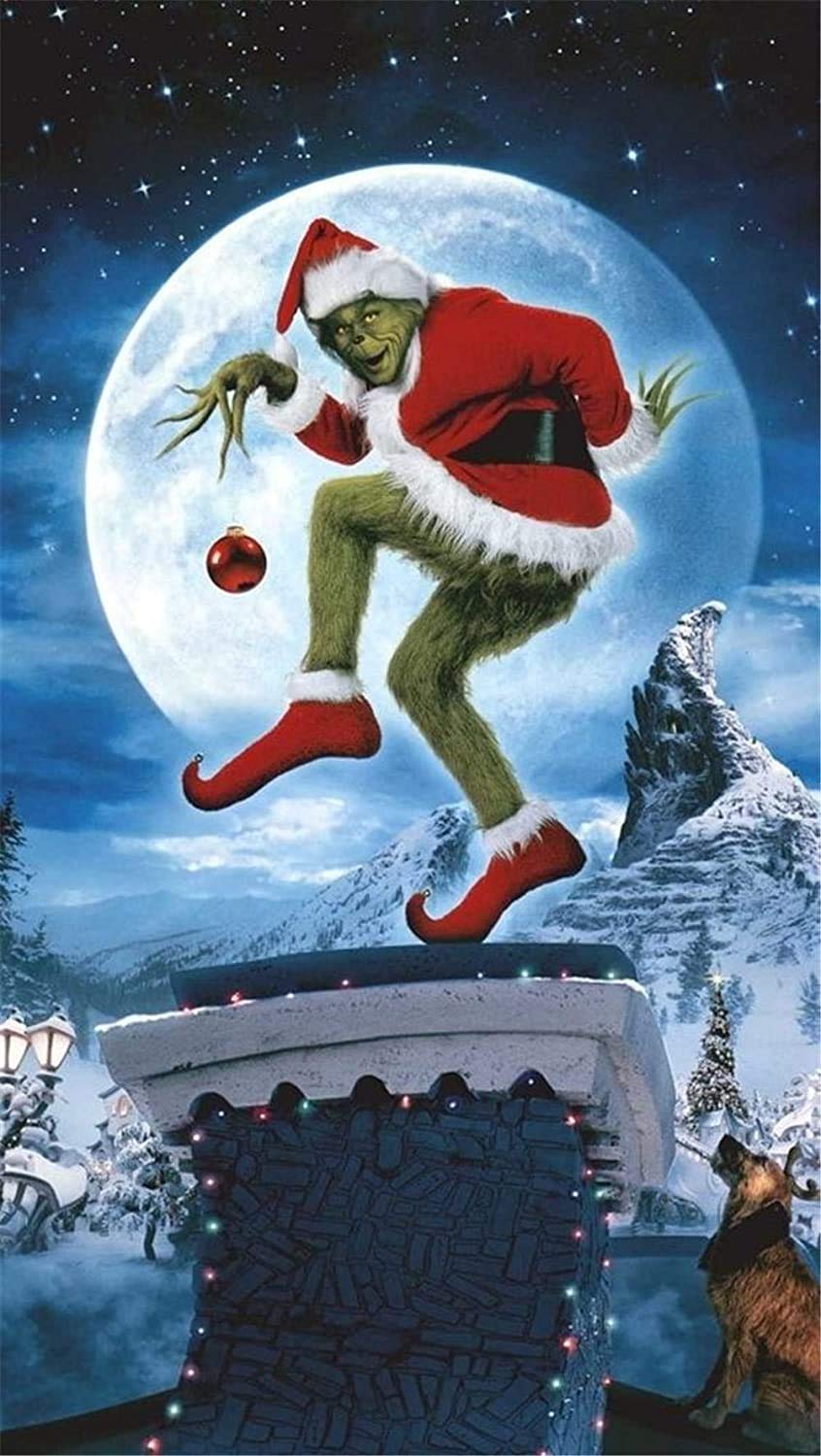 Kit De Broderie Diamant 5D - 'How Grinch Stole' 30x40 Cm - Loisir Créatif Adulte Et Décoration Murale