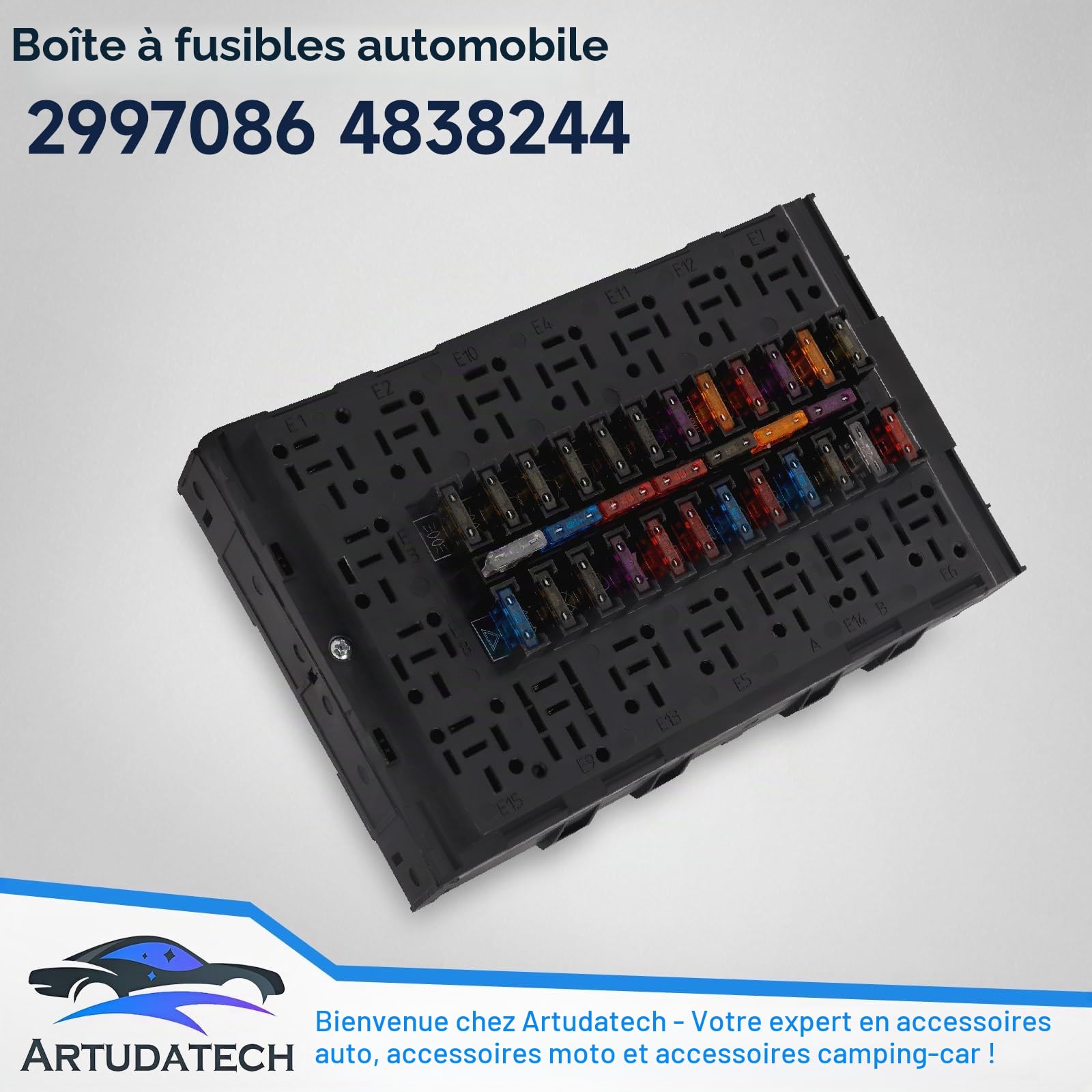 Boîte à fusibles pour voiture d'origine 2997086 4838244 pour Iveco Daily II III 1989-2006 - Fusibles plats pour véhicule 112 broches - Pièces de tuning auto de remplacement