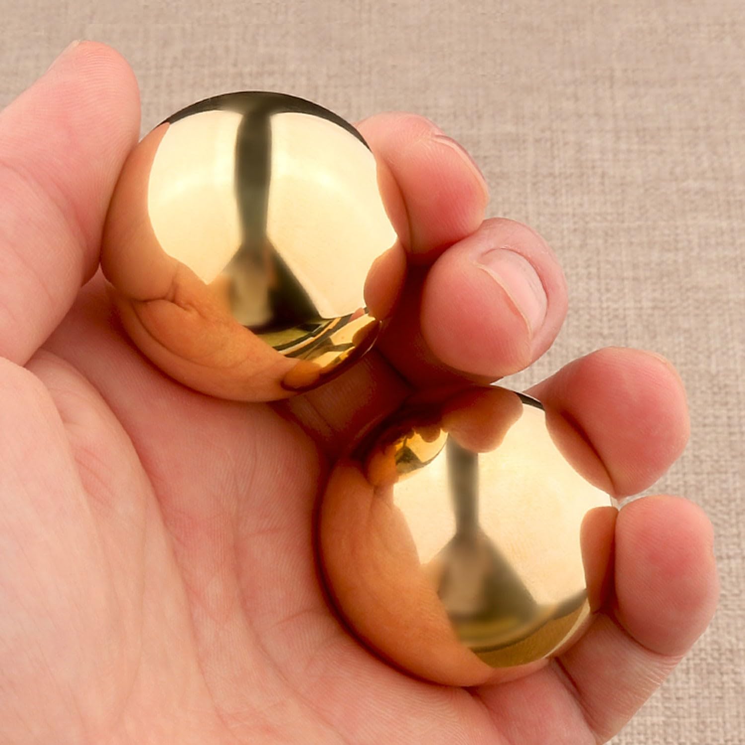 BBAUER palline massaggio pallina antistress palline cinesi 2Pcs Palla per Esercizi in Ottone Palline per Esercizi per Mano Palline Baoding Cinesi Palline per Mano in Metallo