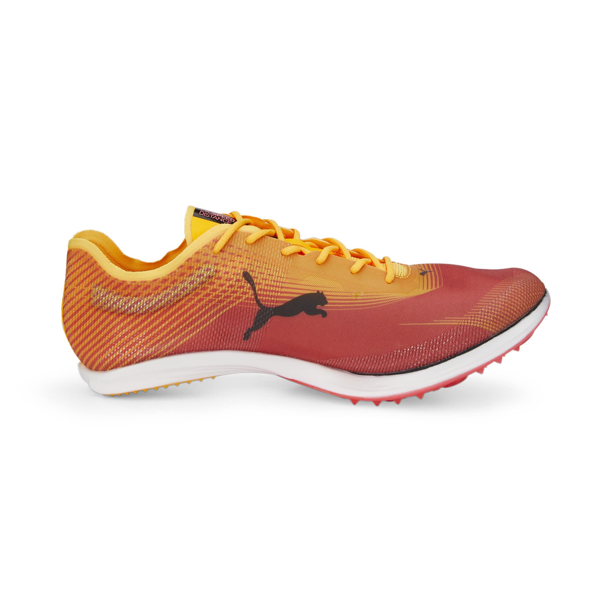 Puma Unisexo Regular Long Distance Zapatillas con Clavos para Pista y Campo Evospeed Distance Nitro Elite 45 Sun Stream Sunset Glow Black Orange Pink