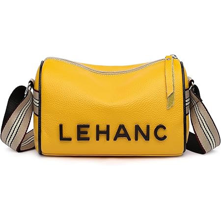 Amazon Mikorbaty 人気 かるいかばん 本革 ショルダーバッグ レディース 斜めがけ 小さめ カジュアル 軽量 バッグ 黄 カバン 本 革ランキング Mikorbaty ショルダーバッグ