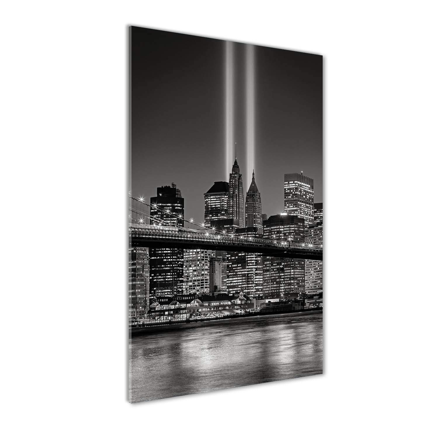 Image sur verre 60x120 cm Manhattan tableau d'architecture panoramique haute définition