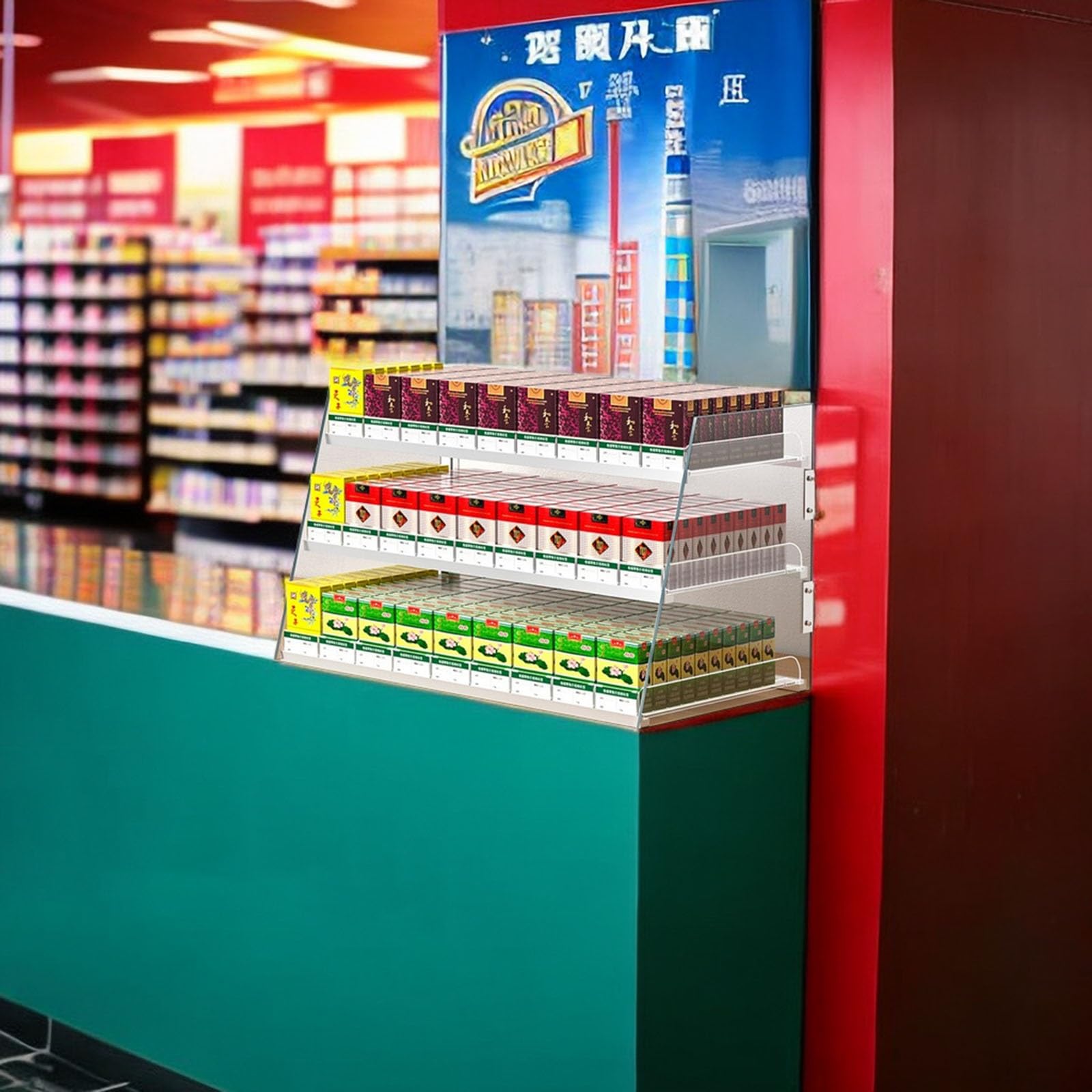 Présentoir à cigarettes étui bonbons organiseur de comptoir supermarché