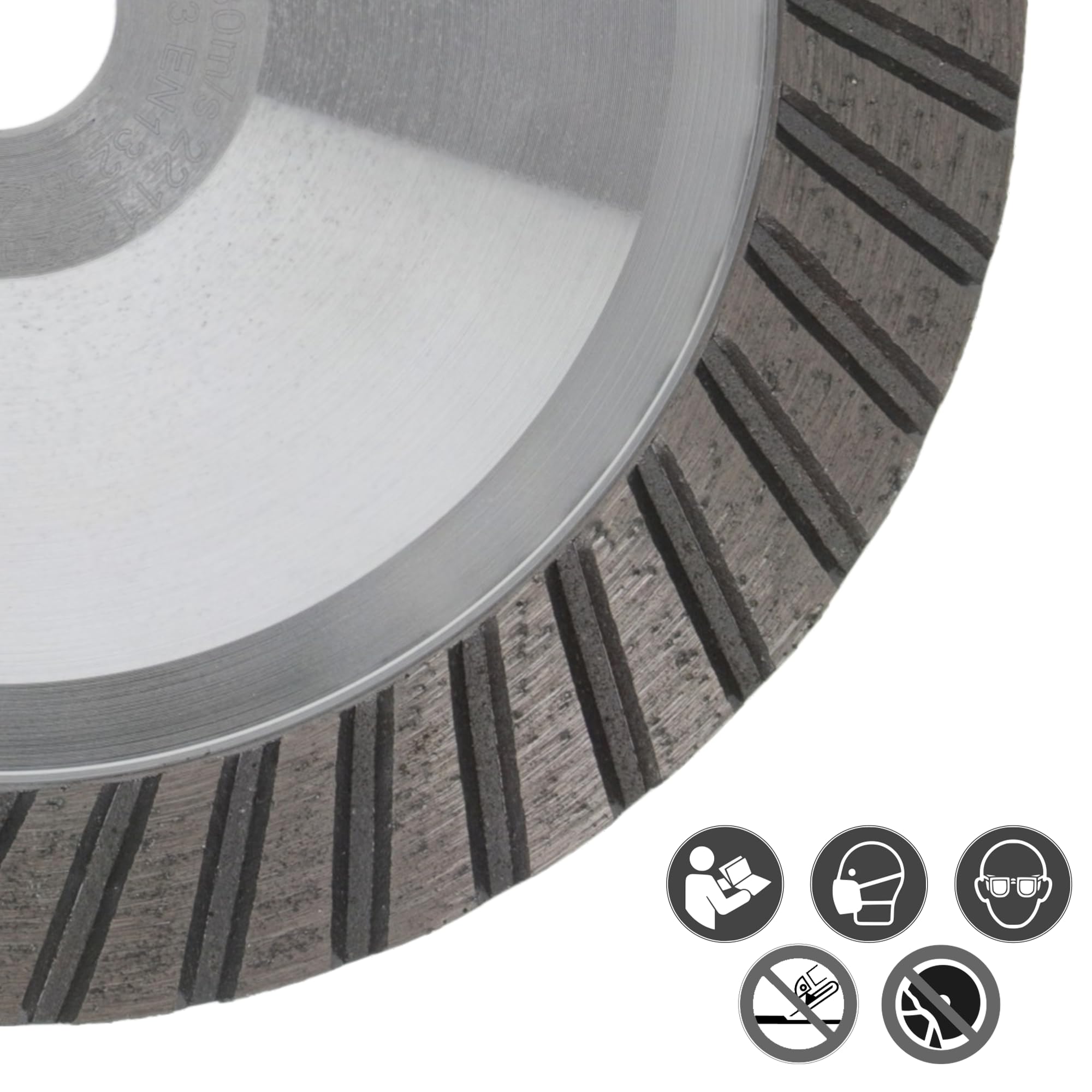 PRODIAMANT Aluminiowa diamentowa głowica szlifierska kamień naturalny ø 180 mm otwór 22,23 pasuje do M14 precyzyjne tarcze szlifierskie turbo o profesjonalnej jakości