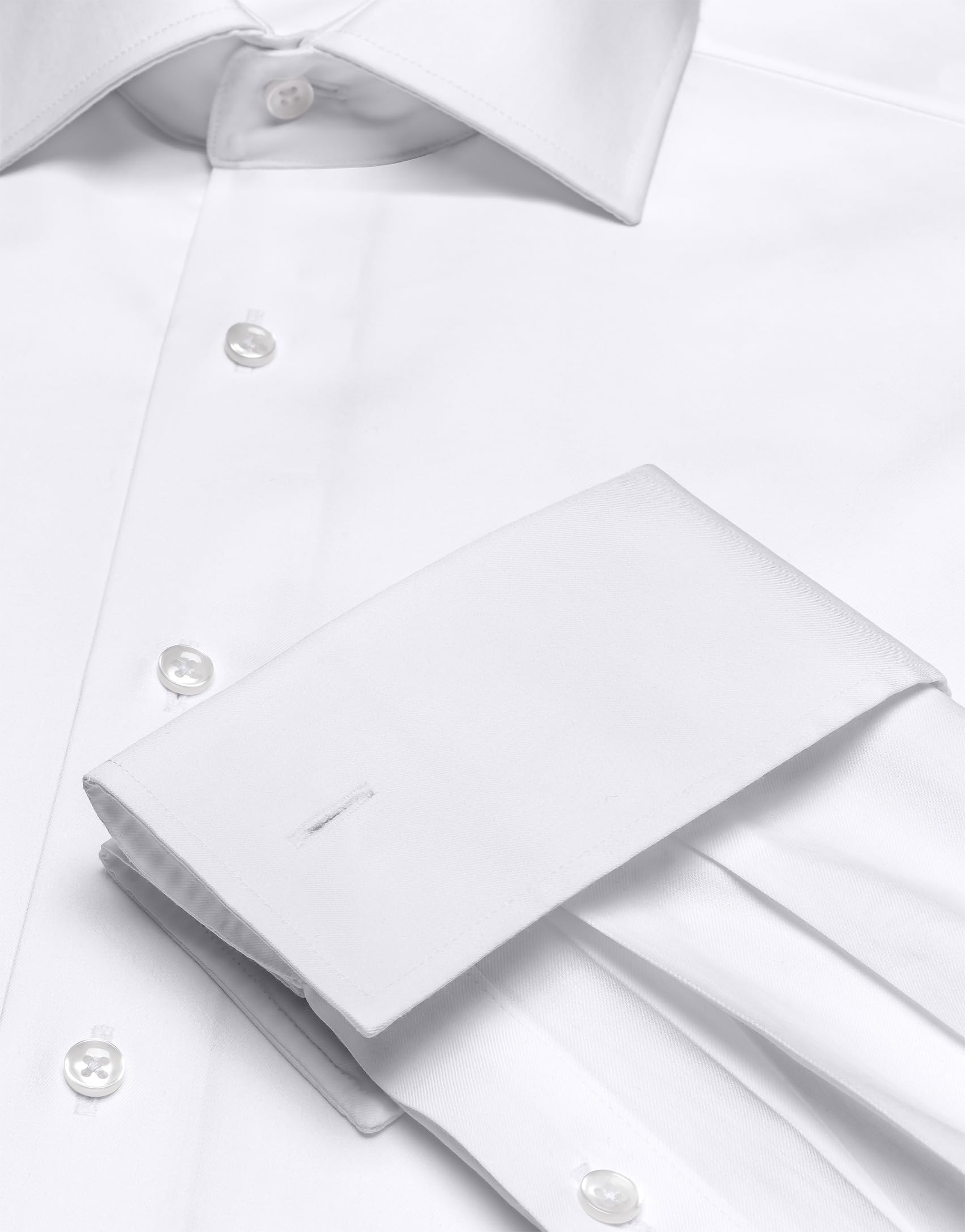 Vincenzo Boretti Herren Hemd Umschlagmanschette bügelfrei 100% Baumwolle Slim-fit Uni