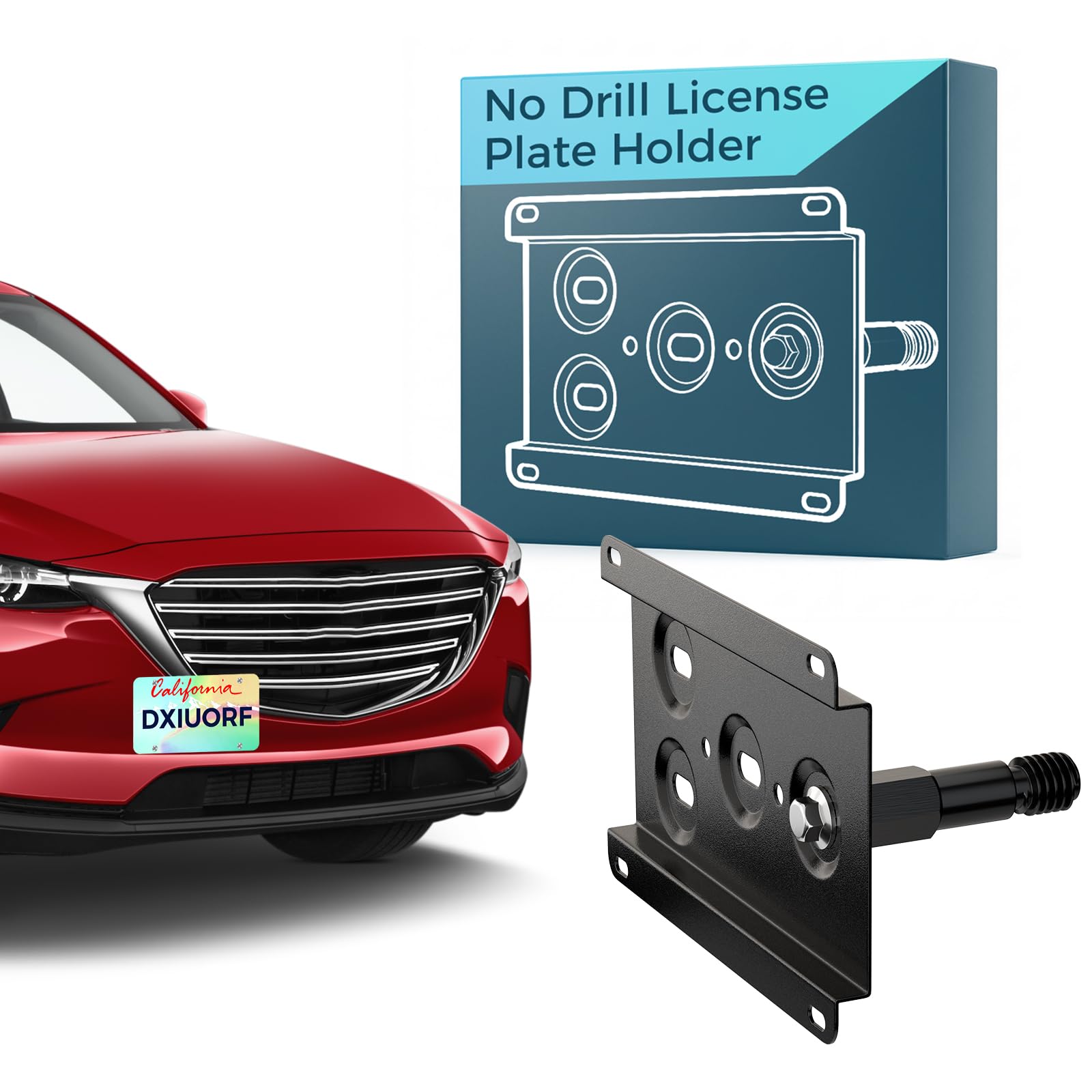 Amazon.com: Front Bumper Tow Hook License Plate Mount Bracket