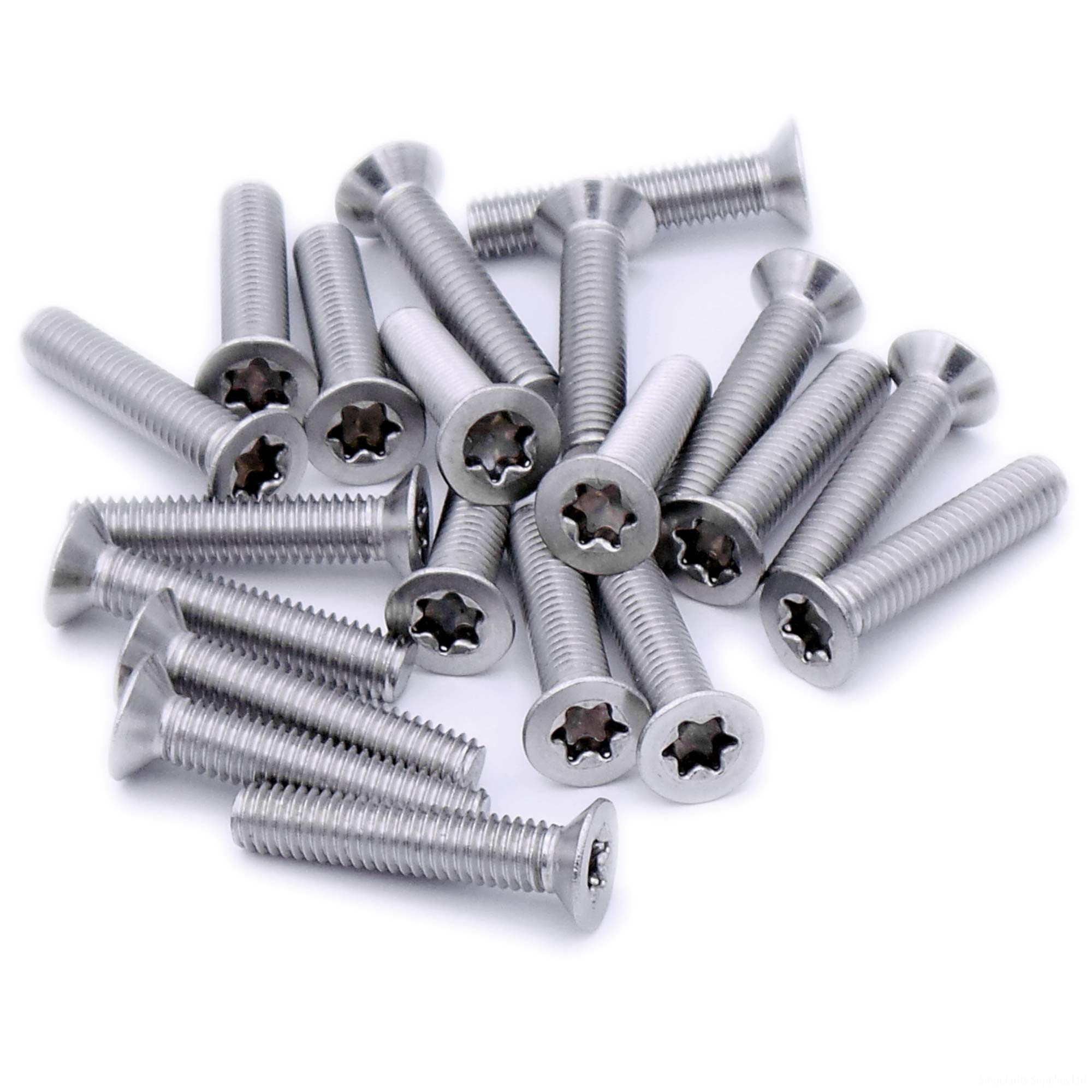 Singularity Supplies Silver M6 (6Mm X 45Mm) Tx Socket Countersunk Machine Screw (Bolt) - Stainless Steel (A2) (Pack Of 20)