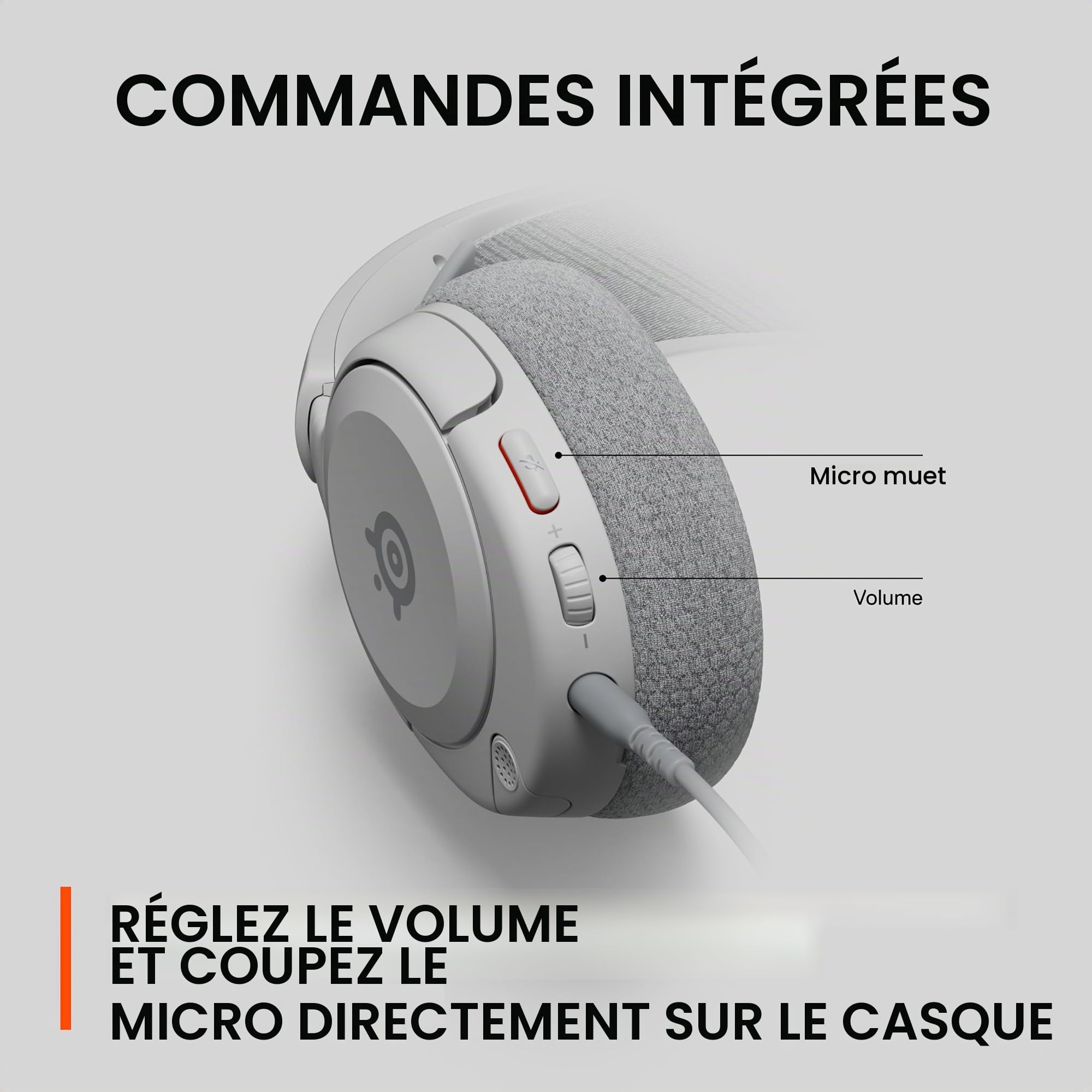 SteelSeries Arctis Nova 1P Casque de Jeu multisystème — Pilotes Hi-FI — Audio Spatial 360° — Conception Confortable — Durable — Léger — Micro antibruit — PS5/PS4, PC, Xbox, Switch - Blanc