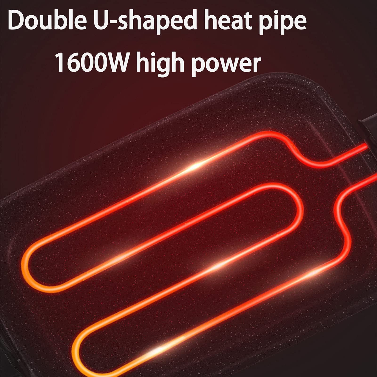Grill Senza Fumo per Interni, con Coperchio in Vetro Temperato, Piastra Grill per il Controllo Della Temperatura di Balconi Interni, Facile da Pulire, Black