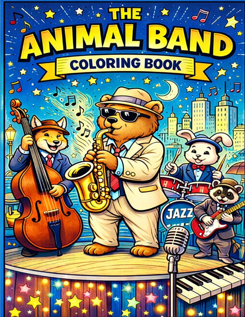 The Animal Band Coloring Book: Fun Musical Animals to Color