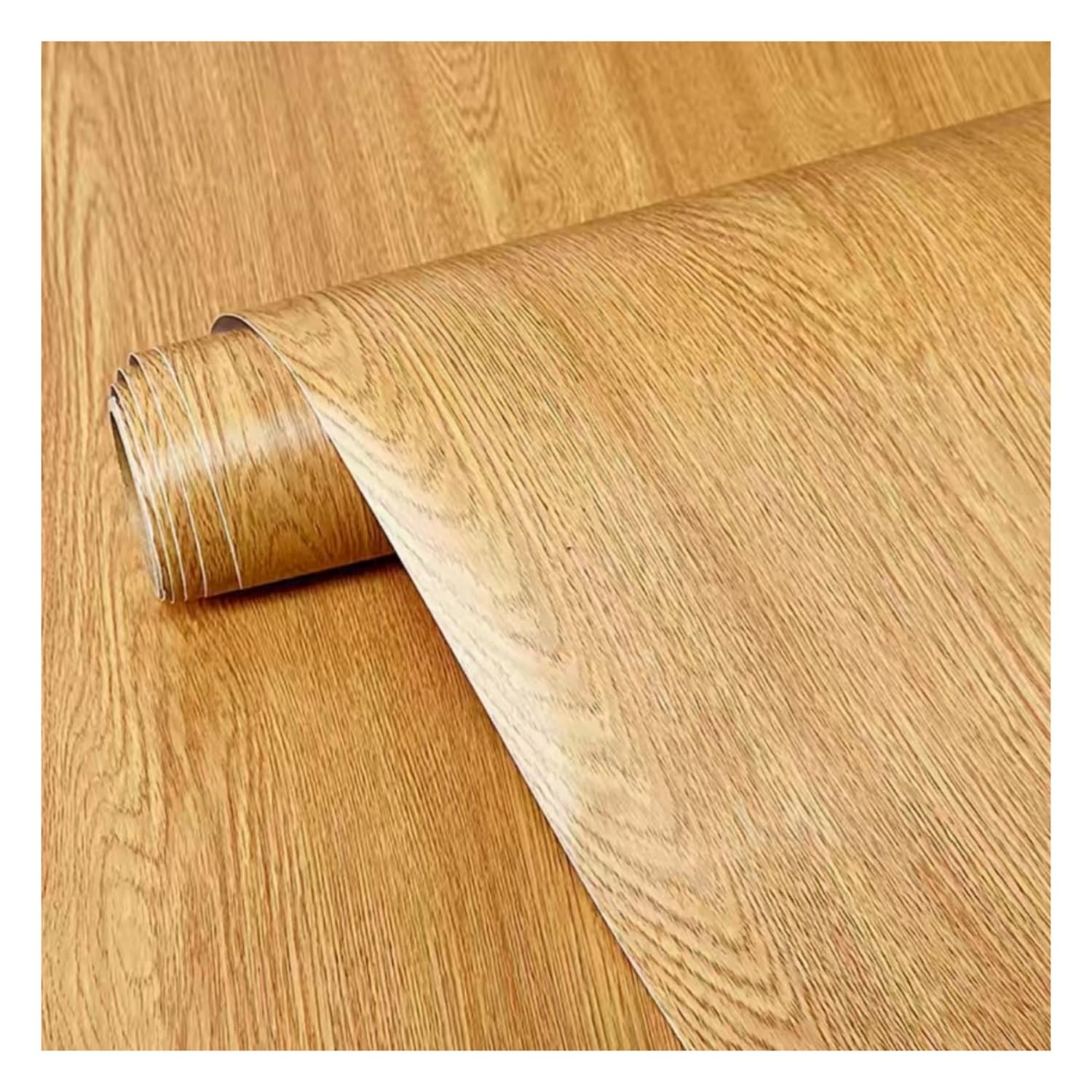 Lxlambentive Wood Self Adhesive Wallpaper, Vinyl Wrap, Furniture Stickers, Waterproof PVC Peel & Stick, 40-120cm Width, 6 Wood Grain for Cabinets Doors Wardrobes Tables(B,0.4 * 3m)
